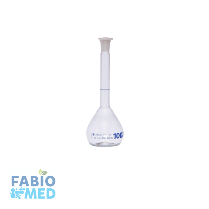 Fiole jaugée en verre clair 100ml